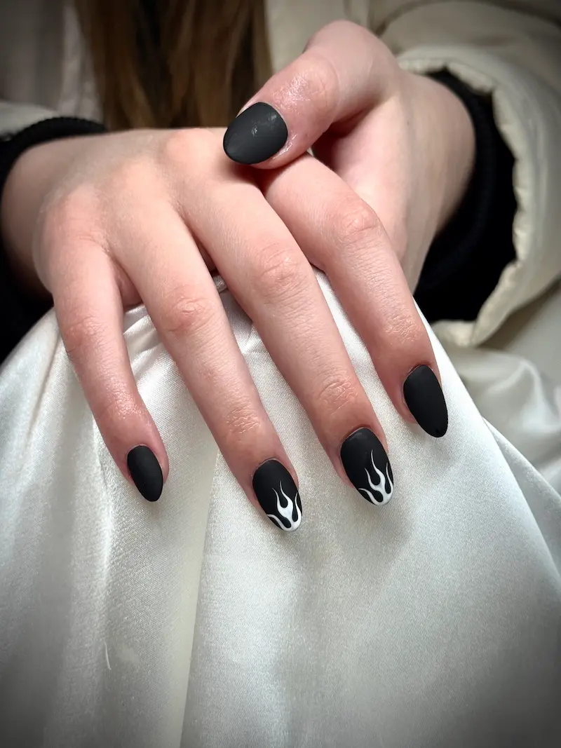 Professional nail art design created at our nail salon in Fribourg